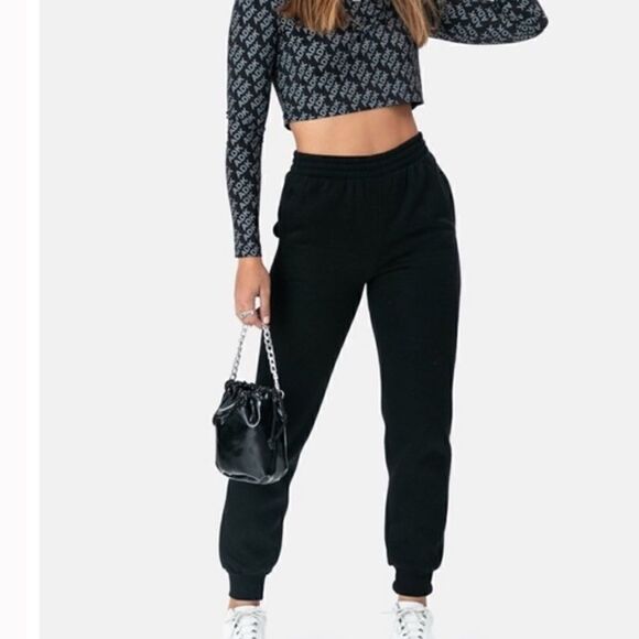 Adika Black Belson Sweatpants - Picture 1 of 9